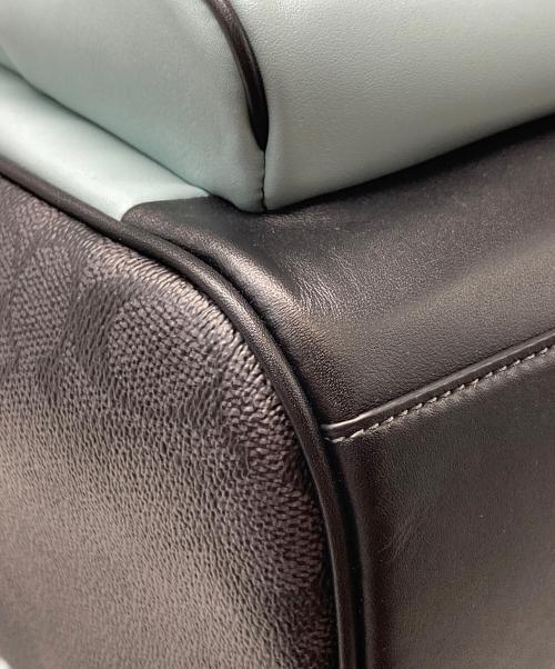 COACH（コーチ）COACH (コーチ) レーサー バックパック・カラーブロック シグネチャー キャンバス ライトブルーの古着・服飾アイテム