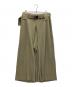 HOMME PLISSE ISSEY MIYAKE（オムプリッセ イッセイ ミヤケ）の古着「プリーツワイドドカンパンツ ベルト付き」｜オリーブ