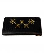 CALEEキャリー）の古着「レザースタッズ長財布」｜ブラック