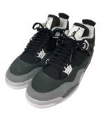 NIKEナイキ）の古着「AIR JORDAN4(エアジョーダン4)RETRO BLACK/WHITE-ANTHRACITE-BLACK」｜ブラック