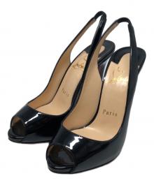 Christian Louboutin（クリスチャン・ルブタン）の古着「オープントゥーパンプス」｜ブラック