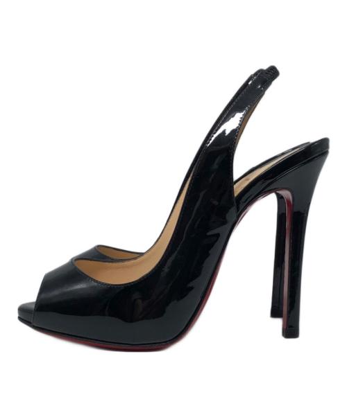 Christian Louboutin（クリスチャン・ルブタン）Christian Louboutin (クリスチャン・ルブタン) オープントゥーパンプス ブラック サイズ:34の古着・服飾アイテム