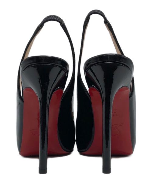 Christian Louboutin（クリスチャン・ルブタン）Christian Louboutin (クリスチャン・ルブタン) オープントゥーパンプス ブラック サイズ:34の古着・服飾アイテム