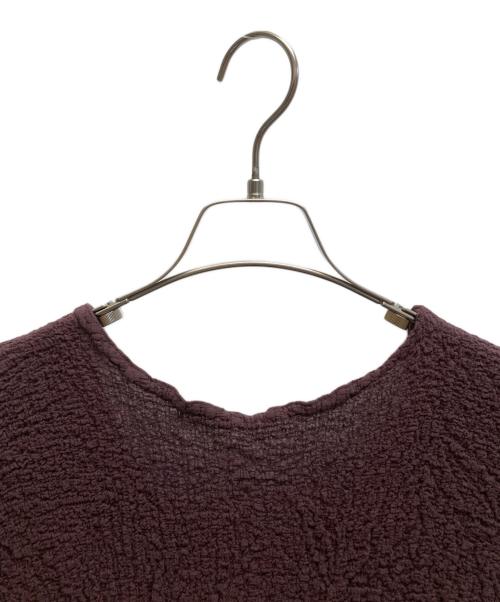 me ISSEY MIYAKE（ミーイッセイ ミヤケ）me ISSEY MIYAKE (ミーイッセイ ミヤケ) カリフラワー異素材ドッキングワンピース ブラウン サイズ:-の古着・服飾アイテム