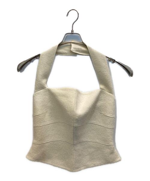 CHANEL（シャネル）CHANEL (シャネル) ホルターネックウールビスチェ アイボリー サイズ:42の古着・服飾アイテム