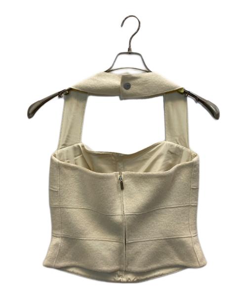 CHANEL（シャネル）CHANEL (シャネル) ホルターネックウールビスチェ アイボリー サイズ:42の古着・服飾アイテム