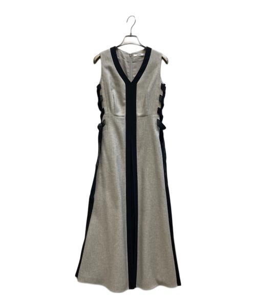 Snidel（スナイデル）Snidel (スナイデル) サイドプリーツバイカラーワンピ グレー サイズ:00 未使用品の古着・服飾アイテム