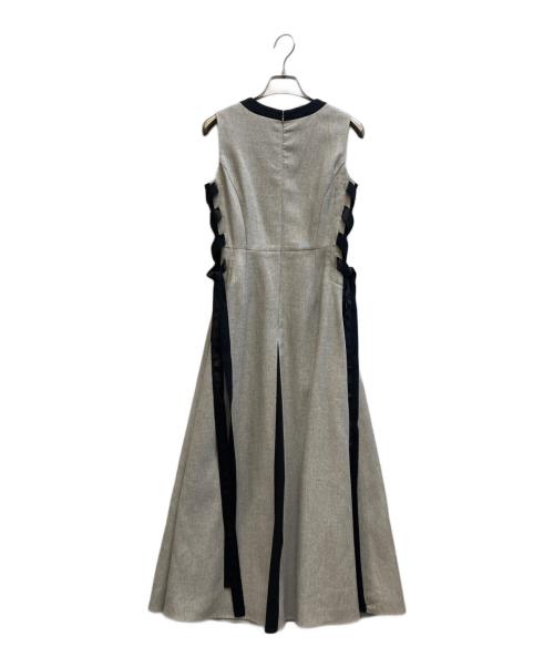 Snidel（スナイデル）Snidel (スナイデル) サイドプリーツバイカラーワンピ グレー サイズ:00 未使用品の古着・服飾アイテム