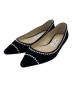 JIMMY CHOO（ジミーチュウ）の古着「パール付フラットパンプス」｜ブラック