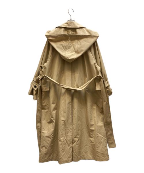 myne（マイン）myne (マイン) フード付きトレンチコート ベージュ サイズ:Freeの古着・服飾アイテム