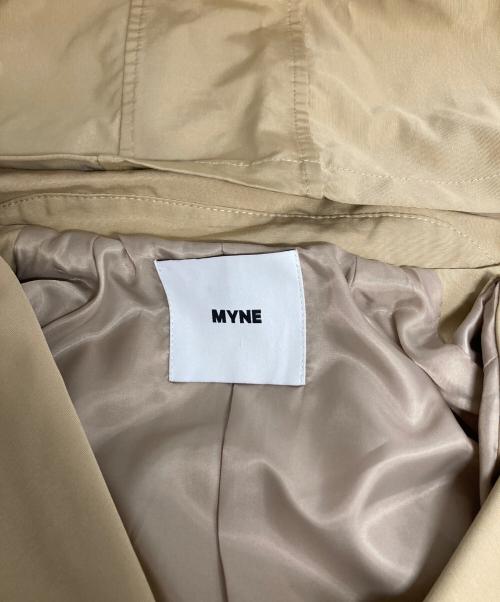 myne（マイン）myne (マイン) フード付きトレンチコート ベージュ サイズ:Freeの古着・服飾アイテム