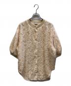 CLANEクラネ）の古着「FRINGE HALF SLEEVE CARDIGAN」｜ベージュ