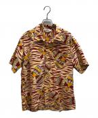 Star OF HOLLYWOODスターオブハリウッド）の古着「ドビーコットンオープンシャツ」｜レッド