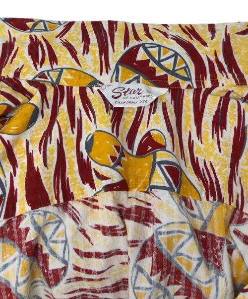 Star OF HOLLYWOOD（スターオブハリウッド）STAR OF HOLLYWOOD (スターオブハリウッド) ドビーコットンオープンシャツ レッド サイズ:Lの古着・服飾アイテム