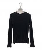 EVERYDAY I LIKE.エヴリデイ アイ ライク）の古着「テレコ ロングスリーブ プルオーバー」｜ブラック