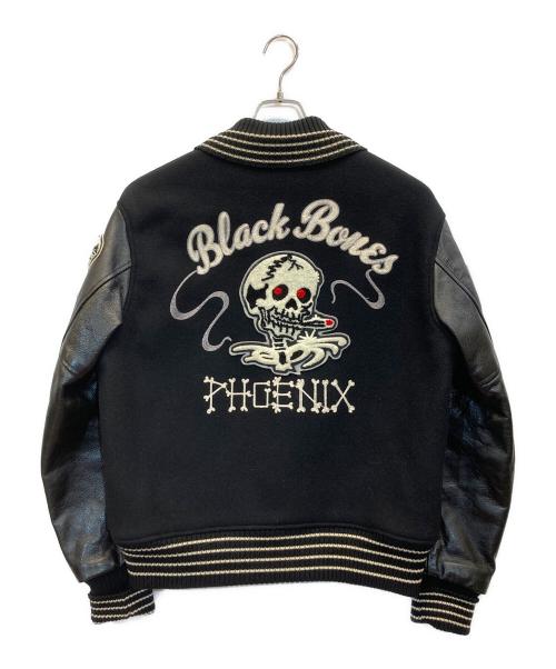 whitesville（ホワイツビル）whitesville (ホワイツビル) BACK BONE (バックボーン) スタジャン ブラック サイズ:40の古着・服飾アイテム