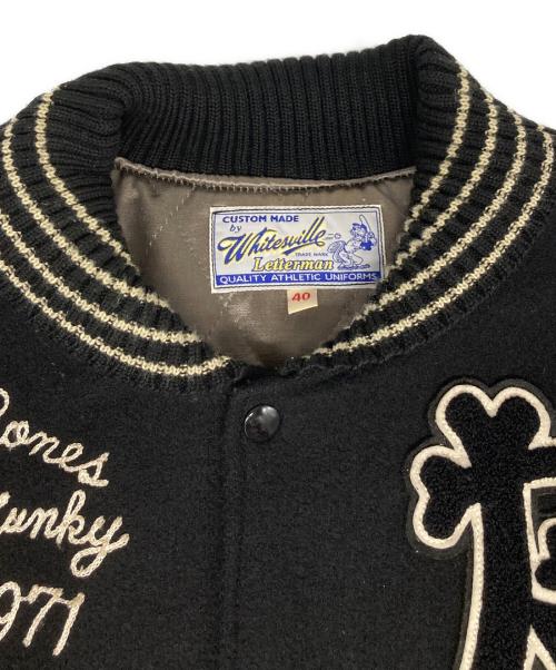 whitesville（ホワイツビル）whitesville (ホワイツビル) BACK BONE (バックボーン) スタジャン ブラック サイズ:40の古着・服飾アイテム