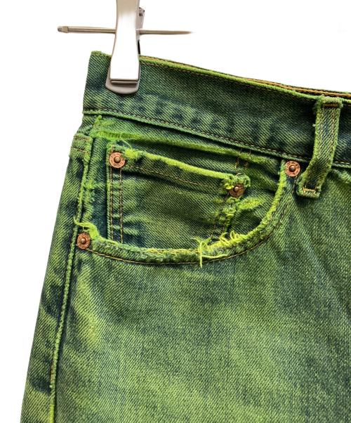 LEVI'S（リーバイス）LEVI'S (リーバイス) 501 ダメージデニムパンツ グリーン サイズ:W34　L34の古着・服飾アイテム