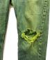 中古・古着 LEVI'S (リーバイス) 501 ダメージデニムパンツ グリーン サイズ:W34　L34：4500円