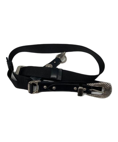 TOGA VIRILIS（トーガ ビリリース）TOGA VIRILIS (トーガ ビリリース) Leather Nylon Belt With Keyring ブラックの古着・服飾アイテム