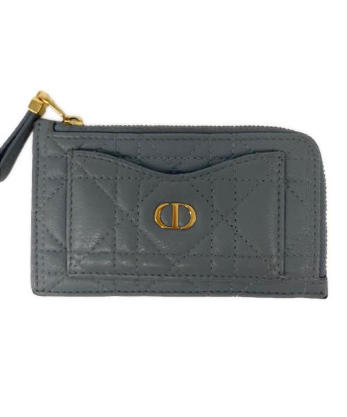 Christian Dior（クリスチャン ディオール）Christian Dior (クリスチャン ディオール) Cosmosジップカードホルダー ブルーの古着・服飾アイテム