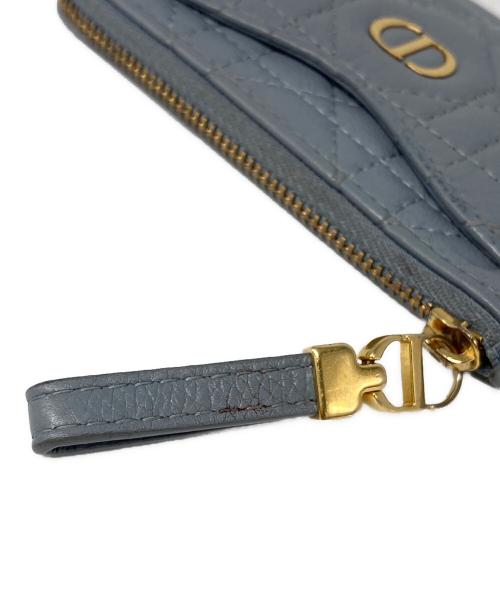 Christian Dior（クリスチャン ディオール）Christian Dior (クリスチャン ディオール) Cosmosジップカードホルダー ブルーの古着・服飾アイテム