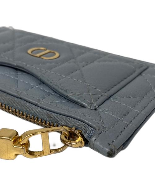 Christian Dior（クリスチャン ディオール）Christian Dior (クリスチャン ディオール) Cosmosジップカードホルダー ブルーの古着・服飾アイテム