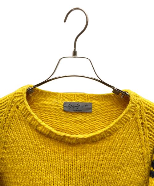 Yohji Yamamoto pour homme（ヨウジヤマモト プールオム）Yohji Yamamoto pour homme (ヨウジヤマモト プールオム) ウルトラマンコラボクルーネックニット イエロー サイズ:3の古着・服飾アイテム