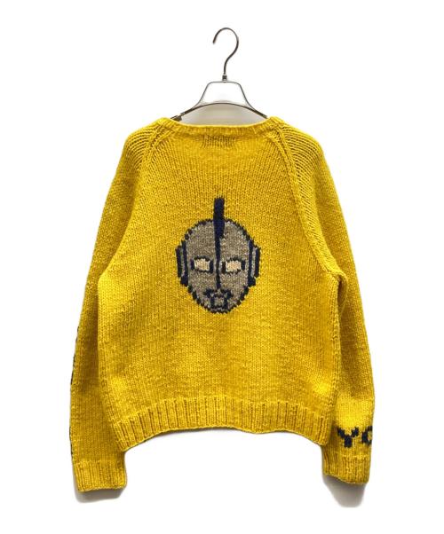 Yohji Yamamoto pour homme（ヨウジヤマモト プールオム）Yohji Yamamoto pour homme (ヨウジヤマモト プールオム) ウルトラマンコラボクルーネックニット イエロー サイズ:3の古着・服飾アイテム