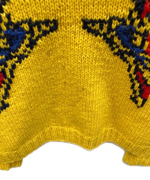 Yohji Yamamoto pour homme（ヨウジヤマモト プールオム）Yohji Yamamoto pour homme (ヨウジヤマモト プールオム) ウルトラマンコラボクルーネックニット イエロー サイズ:3の古着・服飾アイテム