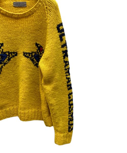 Yohji Yamamoto pour homme（ヨウジヤマモト プールオム）Yohji Yamamoto pour homme (ヨウジヤマモト プールオム) ウルトラマンコラボクルーネックニット イエロー サイズ:3の古着・服飾アイテム