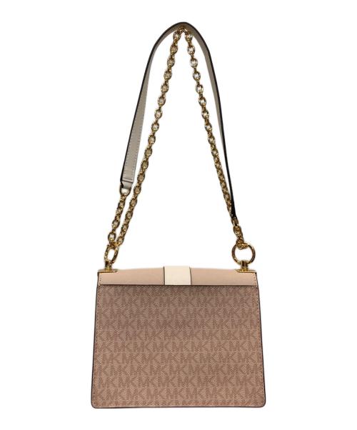 MICHAEL KORS（マイケル・コース）MICHAEL KORS (マイケルコース) クロスボディスモールMKシグネチャーショルダーバッグ ピンクの古着・服飾アイテム