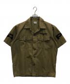 A BATHING APEア ベイシング エイプ）の古着「オープンカラーシャツ」｜オリーブ