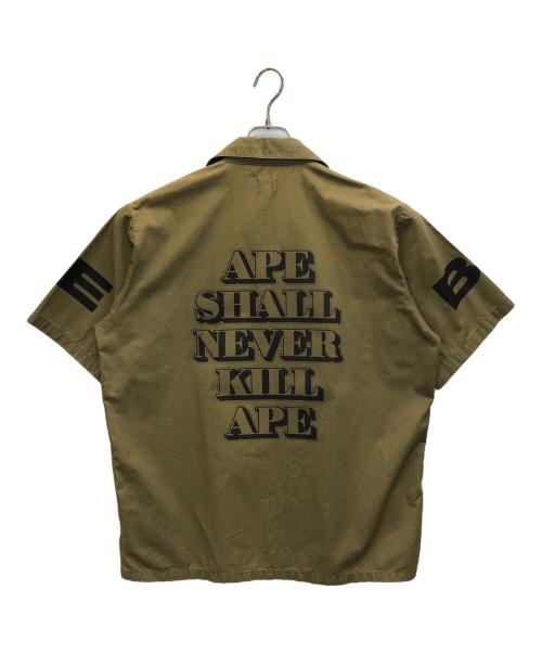 A BATHING APE（ア ベイシング エイプ）A BATHING APE (ア ベイシング エイプ) オープンカラーシャツ オリーブ サイズ:Mの古着・服飾アイテム