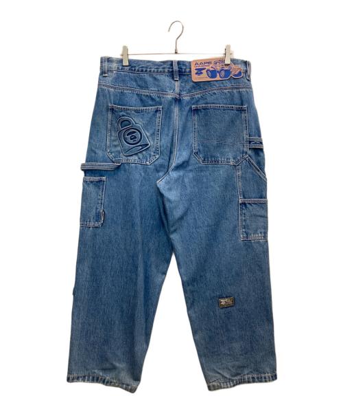 Aape BY A BATHING APE（エーエイプ バイ アベイシングエイプ）Aape BY A BATHING APE (エーエイプ バイ アベイシングエイプ) ペインターデニムパンツ インディゴ サイズ:XLの古着・服飾アイテム