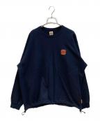 SEESEEシーシー）の古着「ロゴプリントドロストラグランスウェット」｜ネイビー