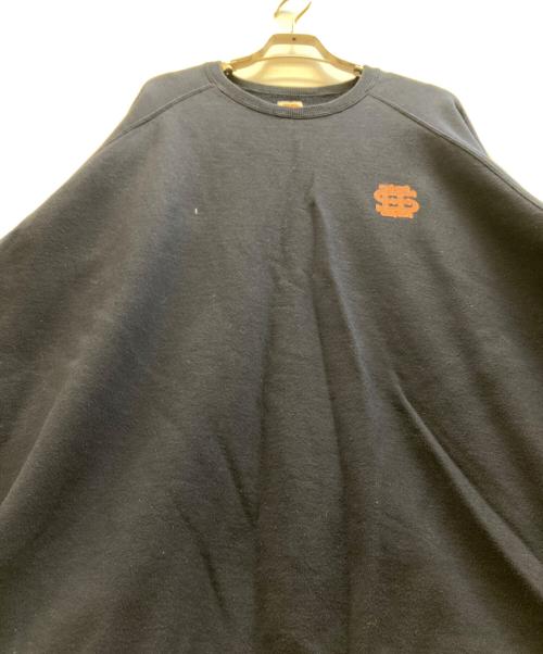 SEESEE（シーシー）SEESEE (シーシー) ロゴプリントドロストラグランスウェット ネイビー サイズ:XLの古着・服飾アイテム