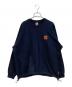 SEESEE（シーシー）の古着「ロゴプリントドロストラグランスウェット」｜ネイビー