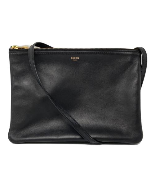 CELINE（セリーヌ）CELINE (セリーヌ) トリオショルダーバッグ ブラックの古着・服飾アイテム