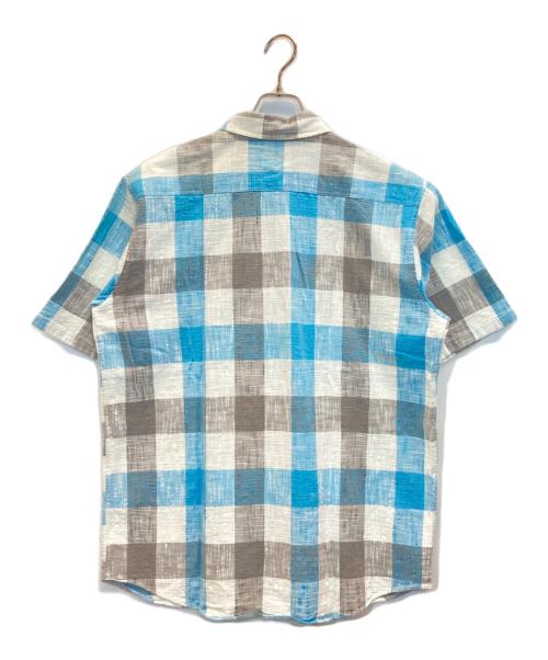 SUGAR CANE（シュガーケーン）SUGAR CANE (シュガーケーン) S/Sチェックシャツ ブルー サイズ:Lの古着・服飾アイテム