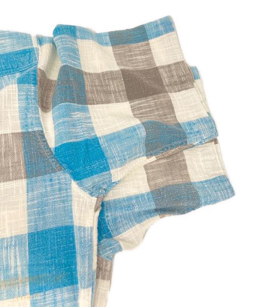 SUGAR CANE（シュガーケーン）SUGAR CANE (シュガーケーン) S/Sチェックシャツ ブルー サイズ:Lの古着・服飾アイテム