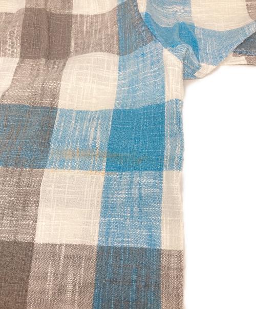 SUGAR CANE（シュガーケーン）SUGAR CANE (シュガーケーン) S/Sチェックシャツ ブルー サイズ:Lの古着・服飾アイテム