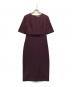 ted baker（テッドベーカー）の古着「フリルウエストディープパープルブルゴーニュペンシルドレス」｜レッド