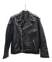 EDGE（エッジ）の古着「ダブルライダースジャケット」｜ブラック