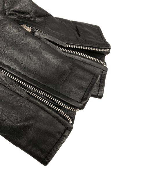 EDGE（エッジ）EDGE (エッジ) ダブルライダースジャケット ブラック サイズ:46の古着・服飾アイテム