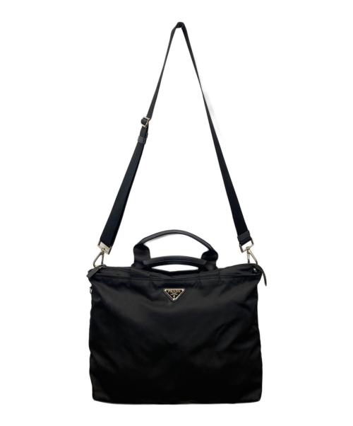 PRADA（プラダ）PRADA (プラダ) ナイロンショルダーバッグ ブラックの古着・服飾アイテム