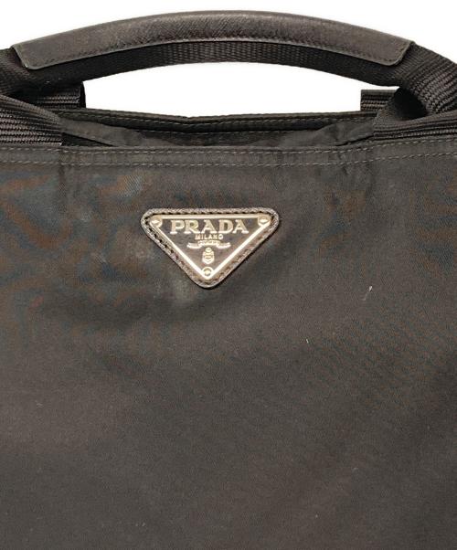 PRADA（プラダ）PRADA (プラダ) ナイロンショルダーバッグ ブラックの古着・服飾アイテム