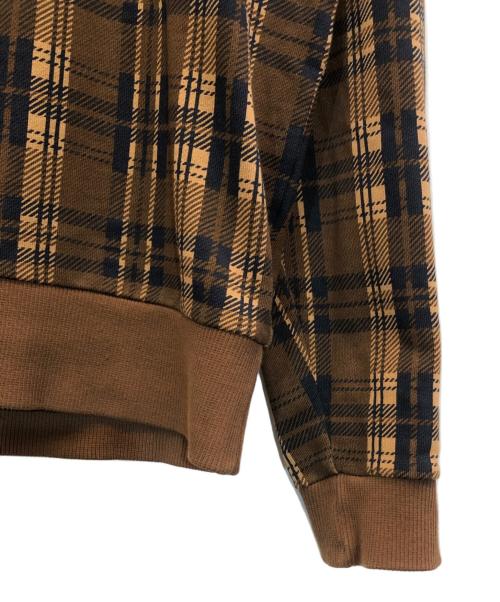 FRED PERRY（フレッドペリー）FRED PERRY (フレッドペリー) SHIELD CHECKED SWEATSHIRT ブラウン サイズ:Mの古着・服飾アイテム