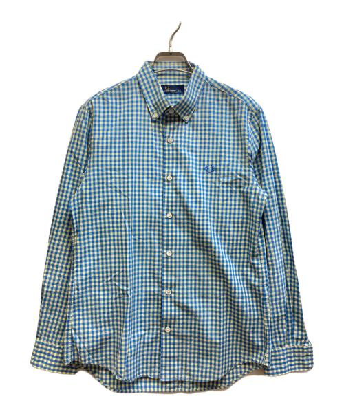 FRED PERRY（フレッドペリー）FRED PERRY (フレッドペリー) ボタンダウンシャツ ブルー×イエロー サイズ:JP Sの古着・服飾アイテム