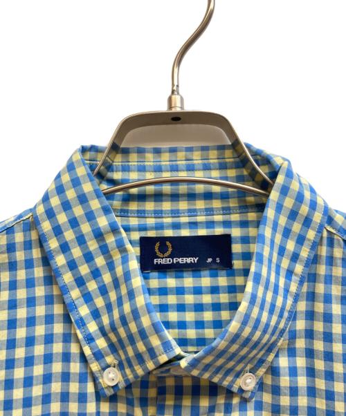 FRED PERRY（フレッドペリー）FRED PERRY (フレッドペリー) ボタンダウンシャツ ブルー×イエロー サイズ:JP Sの古着・服飾アイテム